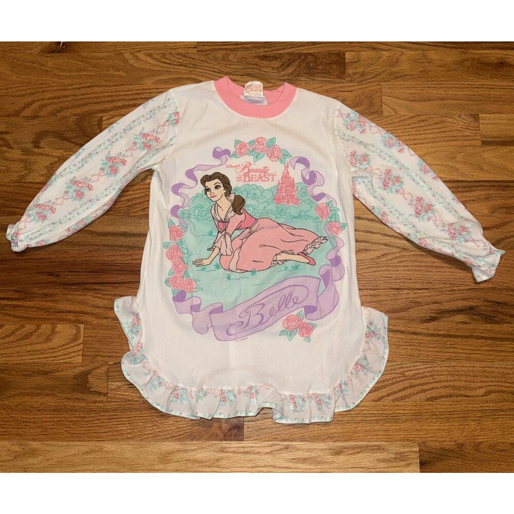 Vintage Walt Disney Beauty & The Beast Girls Nightgown Size 6 Nightgown